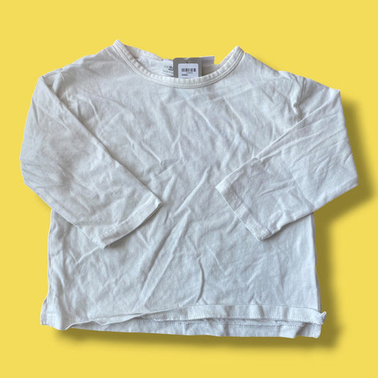 White Zara long sleeve, 18-24m