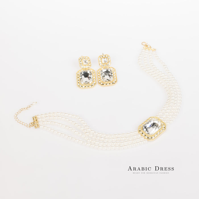 White/Gold Mi-So Necklace set