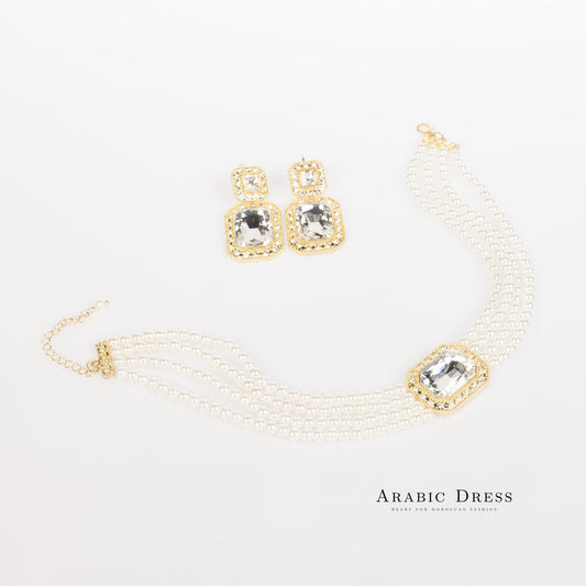 White/Gold Mi-So Necklace set