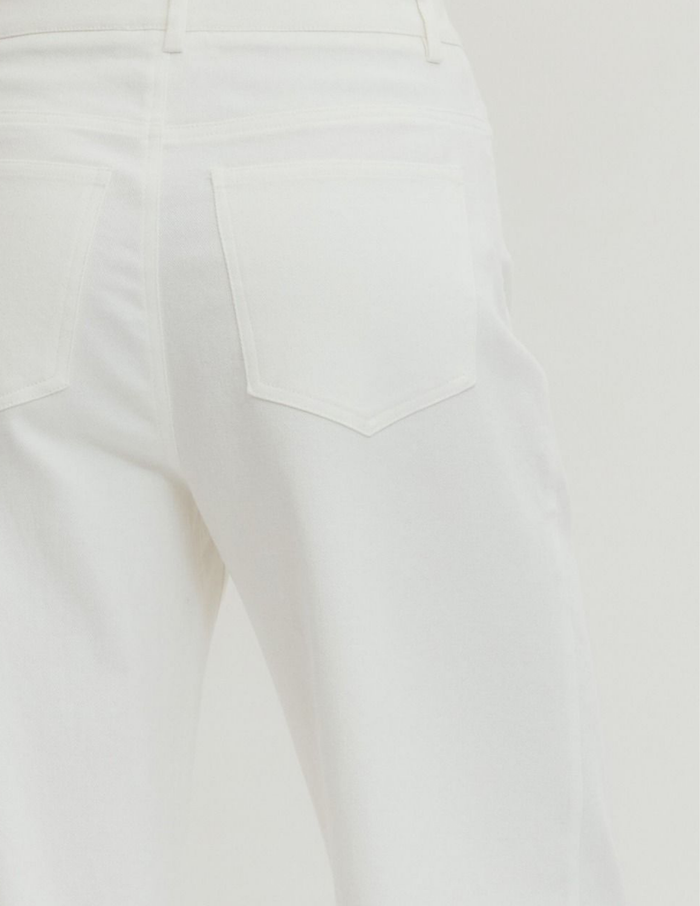 Wide Leg Pintuck Pants- Off White