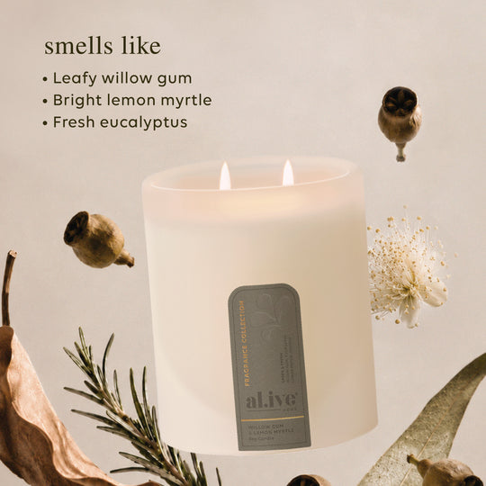 Willow Gum & Lemon Myrtle Soy Candle
