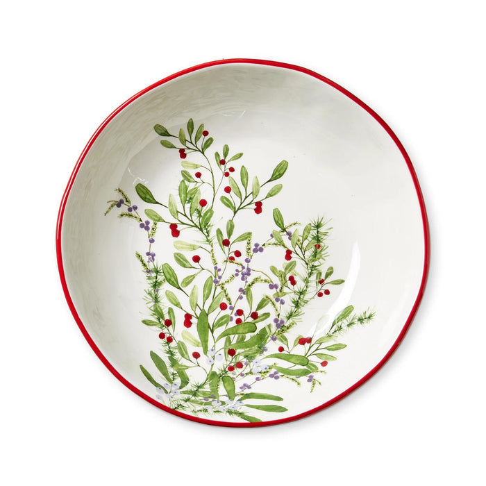 Winter Berries Serving Bowl - interior