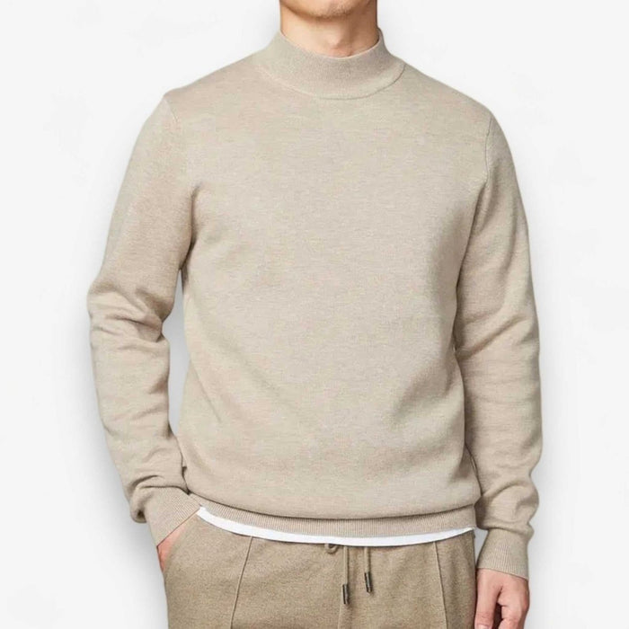 Winter half turtleneck sweater - AntoniosClothing - White