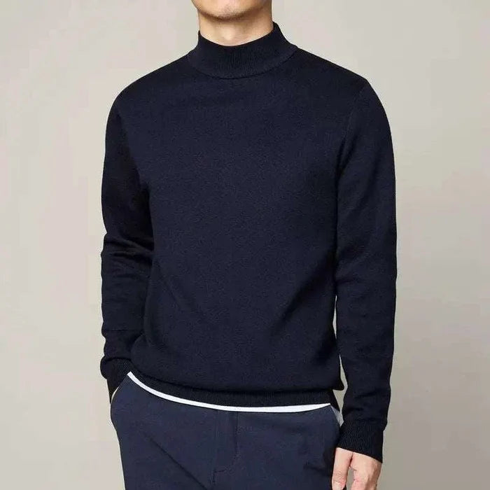 Winter half turtleneck sweater - AntoniosClothing - Light gray