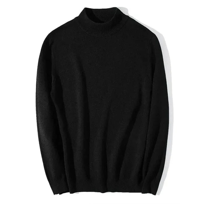 Winter half turtleneck sweater - AntoniosClothing - Light gray