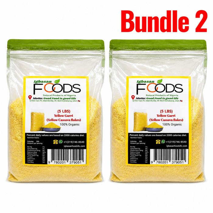 Yellow Garri Cassava Flakes | Authentic Igbasan Foods - Yado African & Caribbean Market