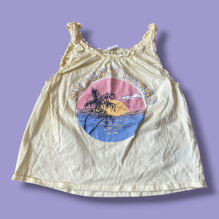 yellow H&M my sunny island tank, 3-4Y