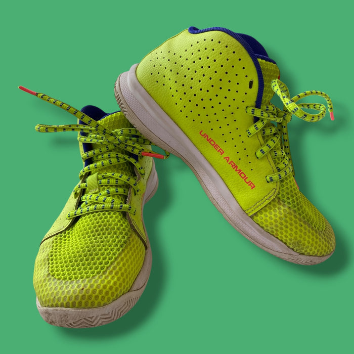 yellow under armor high top, 3.0