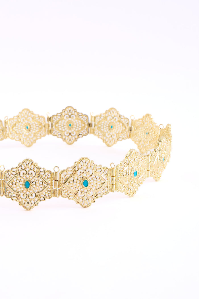 Yon Gold/AquaBlue Belt