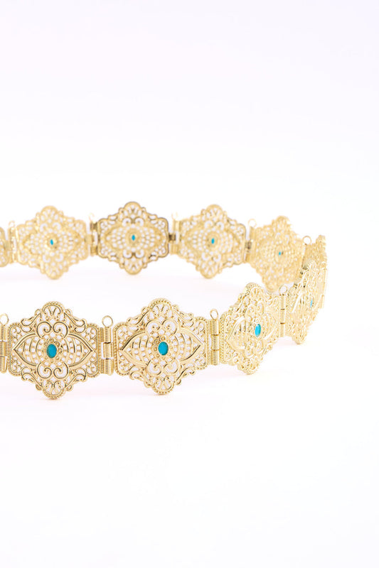 Yon Gold/AquaBlue Belt