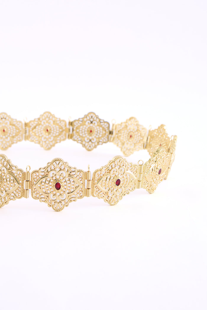 Yon Gold/Bordeaux Belt