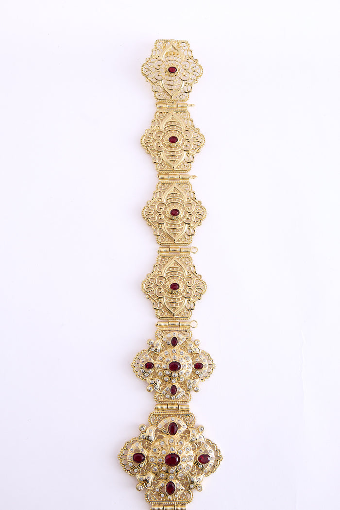 Yon Gold/Bordeaux Belt