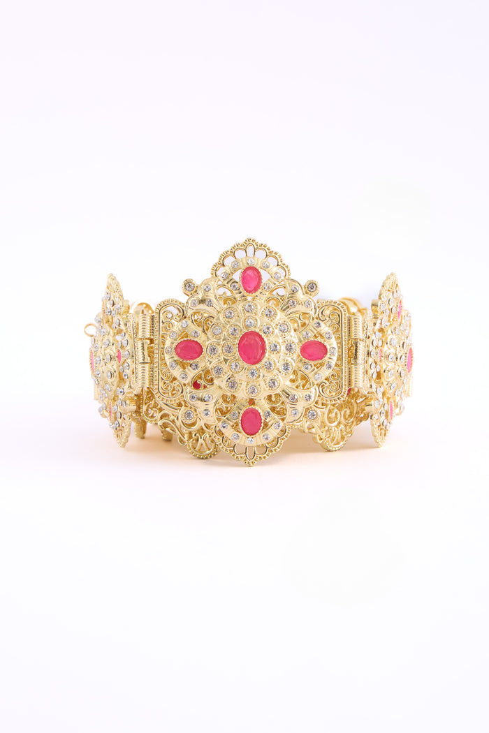 Yon Gold/Fuchsia Belt