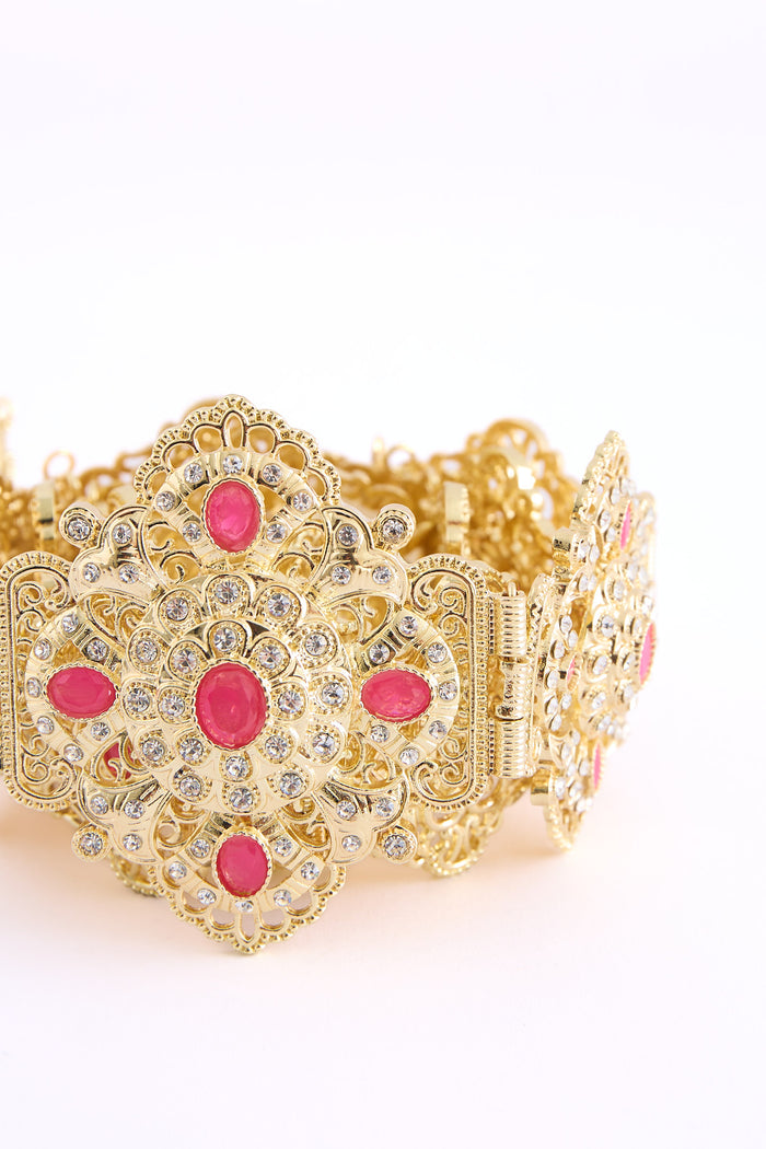 Yon Gold/Fuchsia Belt