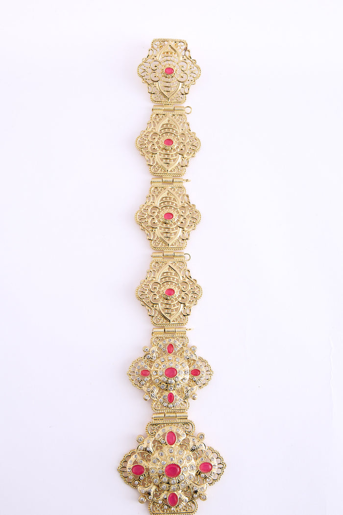 Yon Gold/Fuchsia Belt