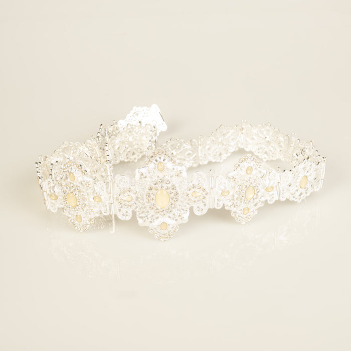 Zen  Silver / Cream Belt