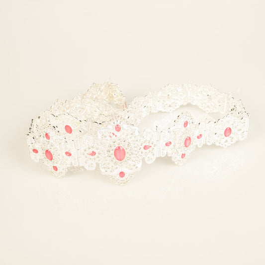 Zen  Silver / Fuschia Belt