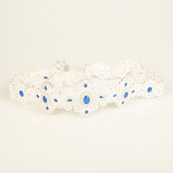 Zen  Silver / Royalblue Belt