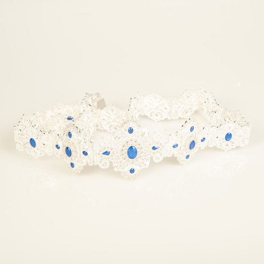 Zen  Silver / Royalblue Belt