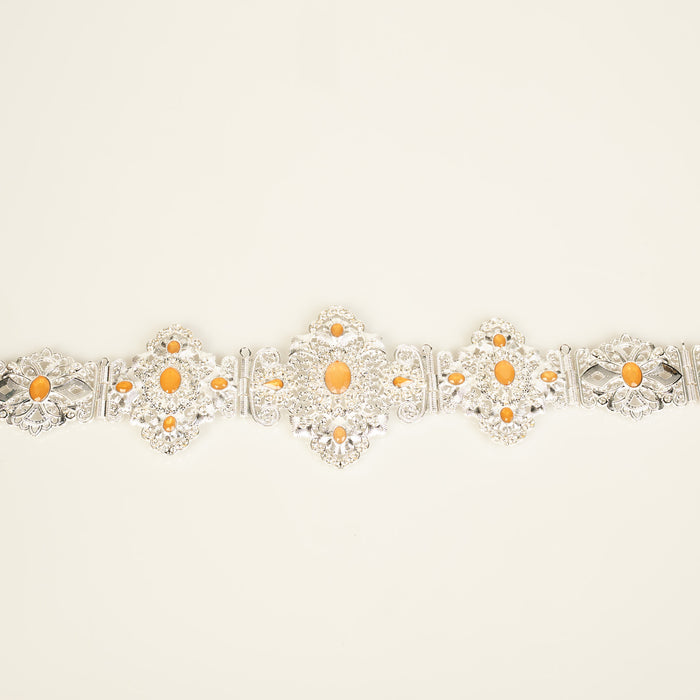 Zen  Silver / Salmon Belt